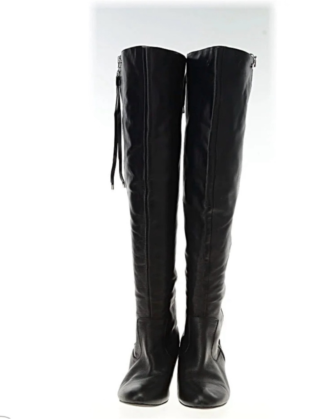 Jessica Simpson Black Over-The-Knee Zip Tassel Boots